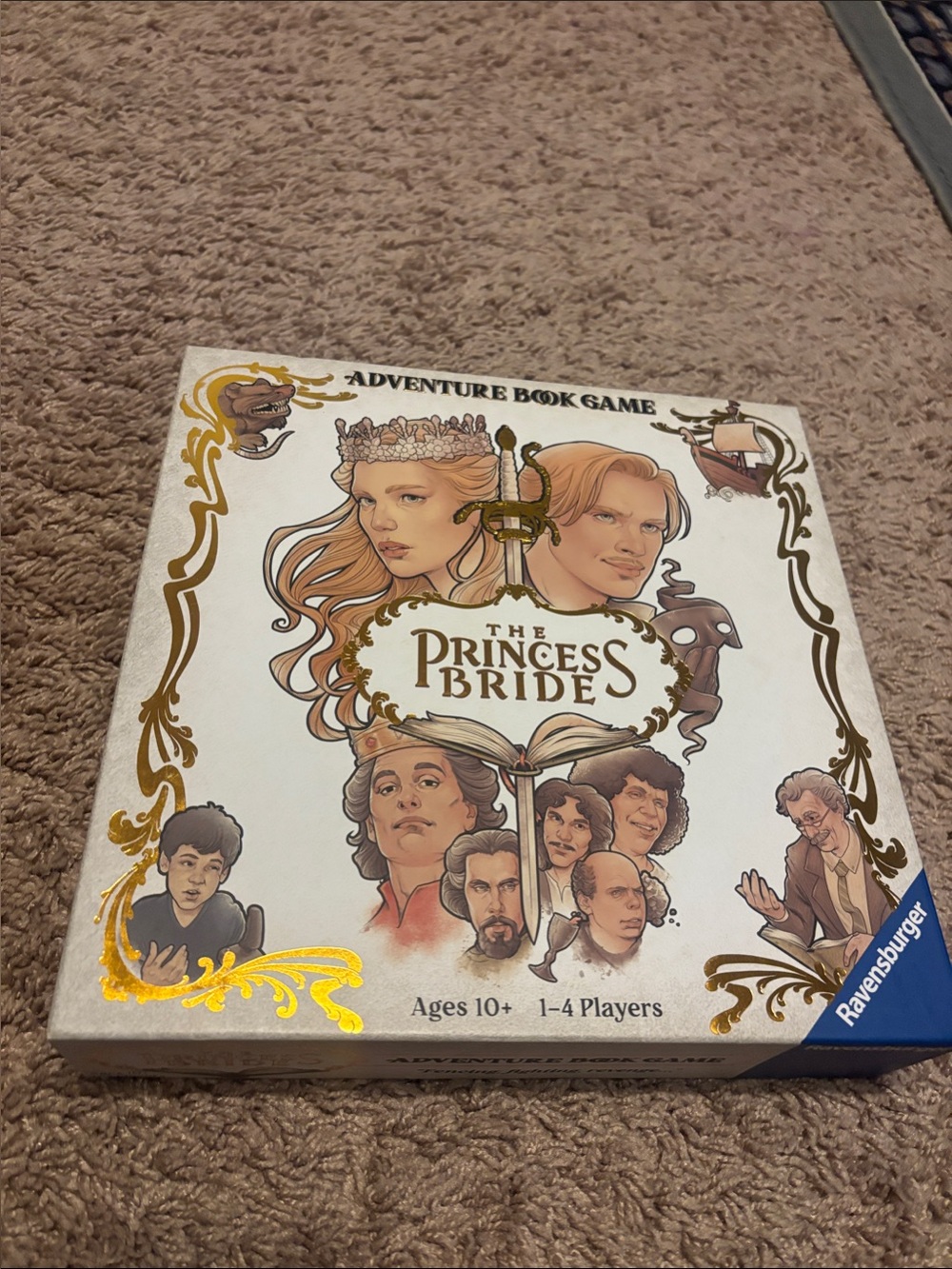 Ravensburger The Princess Bride Adventure Book Game - White & Gold Box